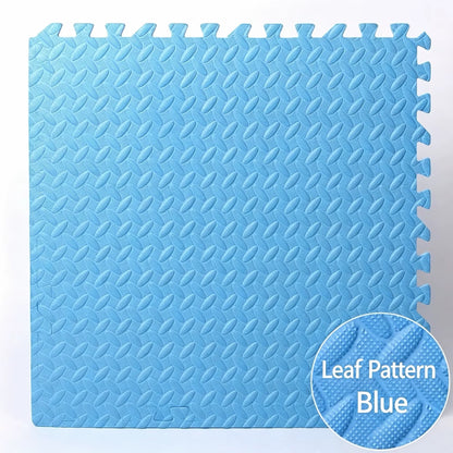 Transform Your Workout Space with Leaf Embossed Interlocking Foam Tiles - 60cm x 30cm EVA Exercise Mats for Judo, Wrestling, and Taekwondo Training!