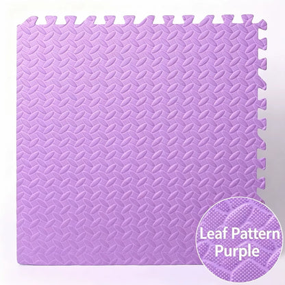 Transform Your Workout Space with Leaf Embossed Interlocking Foam Tiles - 60cm x 30cm EVA Exercise Mats for Judo, Wrestling, and Taekwondo Training!