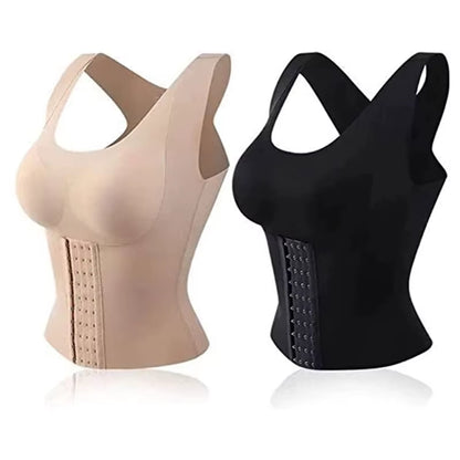 Elevate Your Silhouette: 3-in-1 Push-Up & Shape Breathable Waist Slimming Control Buttoned Bra Shapewear for Women