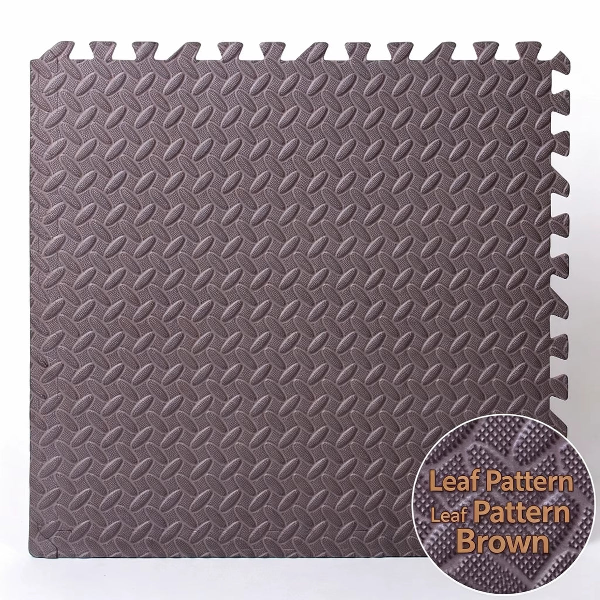 Transform Your Workout Space with Leaf Embossed Interlocking Foam Tiles - 60cm x 30cm EVA Exercise Mats for Judo, Wrestling, and Taekwondo Training!
