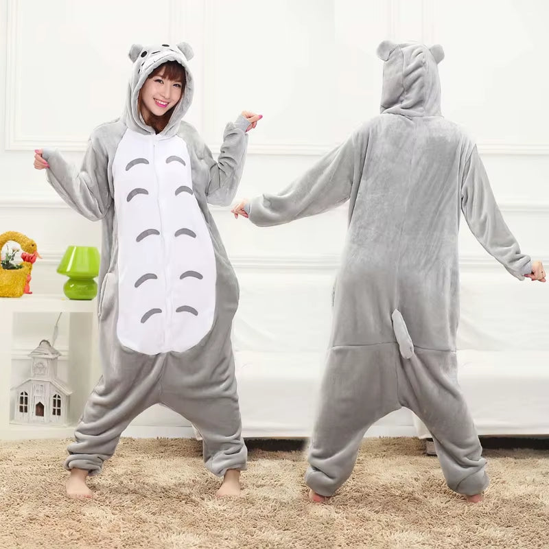 Cozy Unicorn Kigurumi Onesie - Hooded Pajamas for Kids and Adults - Perfect Winter Sleepwear!