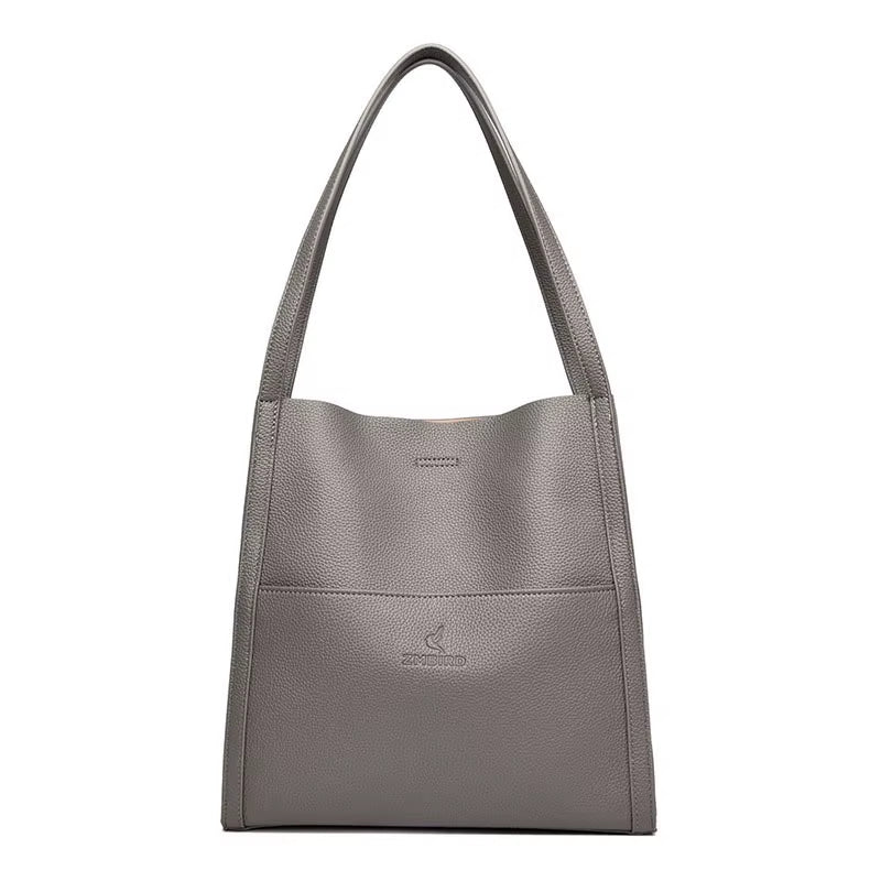 2025 New Brand Women'S Retro Bucket Bag High Quality Soft Leather Handbag Large Capacity Durability ...