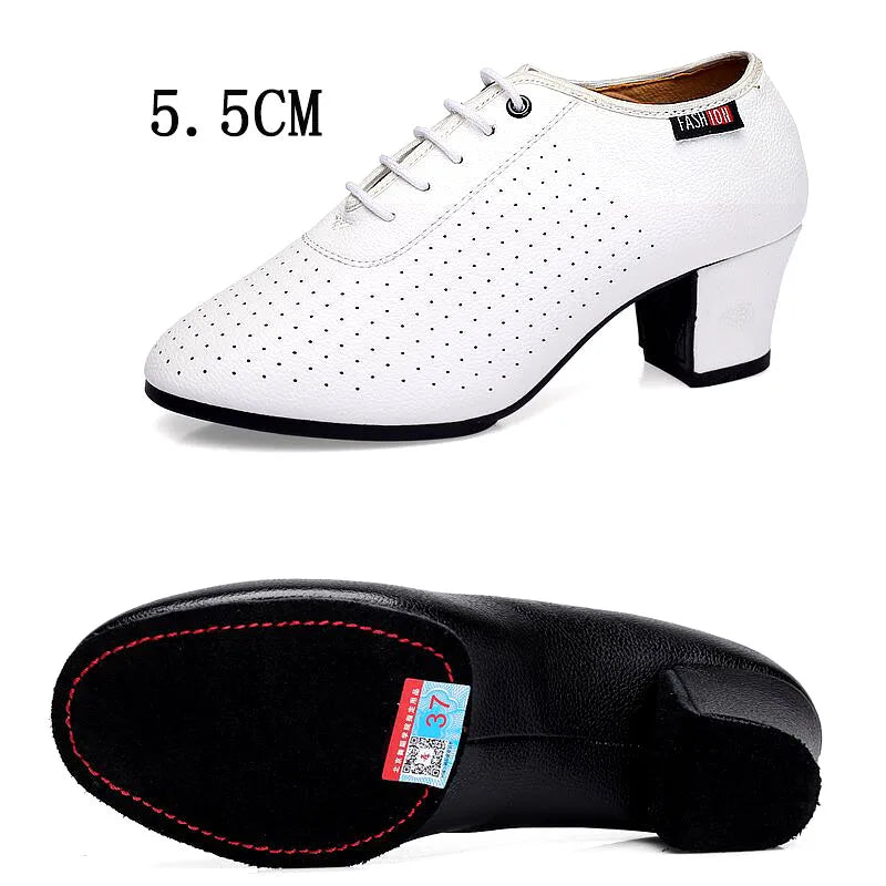 Elevate Your Dance Moves with Stylish Women's Latin Dance Shoes - 5.5cm Heels for Salsa, Jazz & Ballroom - Unmatched Comfort with Soft Sole