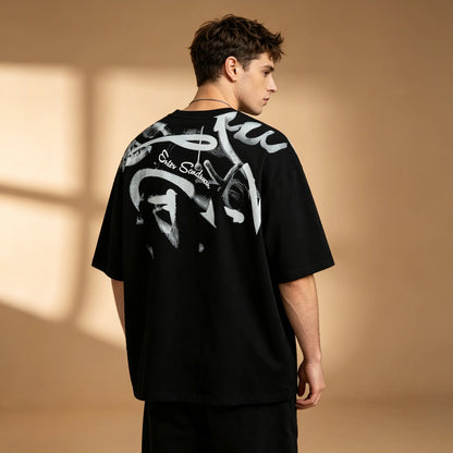 Elevate Your Street Style with Our Trendy Oversized Graphic T-Shirt for Men - Bold Graffiti Print for the Ultimate Hip Hop Look