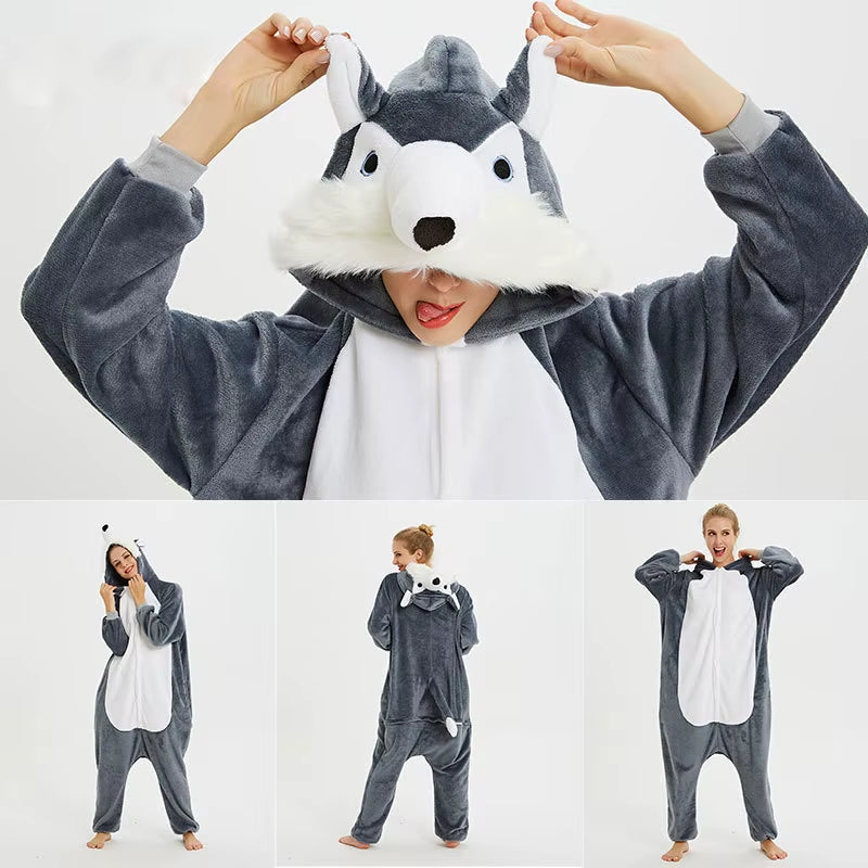 Cozy Unicorn Kigurumi Onesie - Hooded Pajamas for Kids and Adults - Perfect Winter Sleepwear!