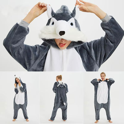 Cozy Unicorn Kigurumi Onesie - Hooded Pajamas for Kids and Adults - Perfect Winter Sleepwear!