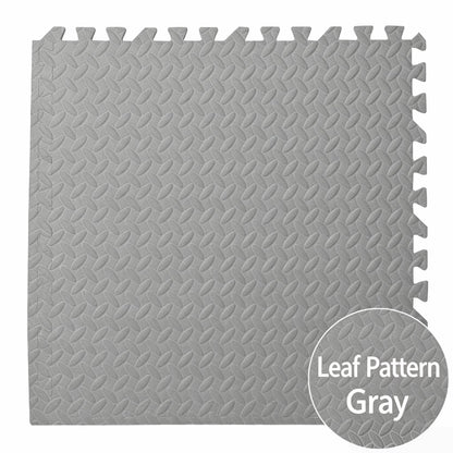 Transform Your Workout Space with Leaf Embossed Interlocking Foam Tiles - 60cm x 30cm EVA Exercise Mats for Judo, Wrestling, and Taekwondo Training!