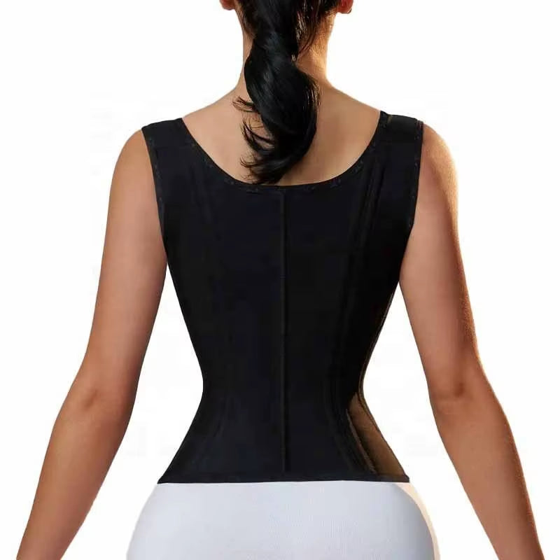 Transform Your Figure with the Adjustable Shoulder Strap Body Shaper - Extreme Compression Pink Waist Trainer