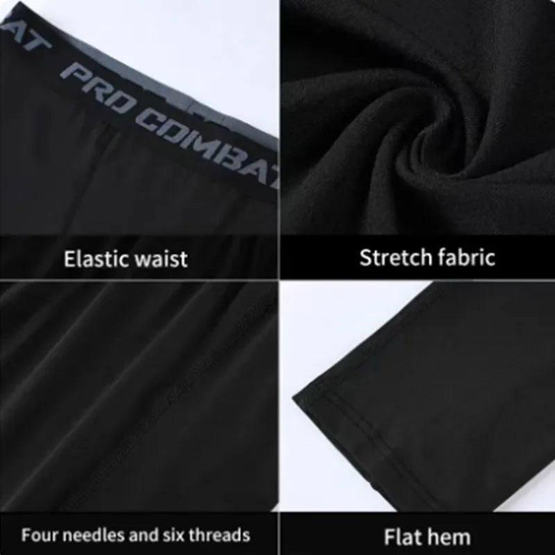 Elevate Your Workout with Our Quick-Dry Compression Running Leggings for Men - Perfect for Gym and Fitness Training!