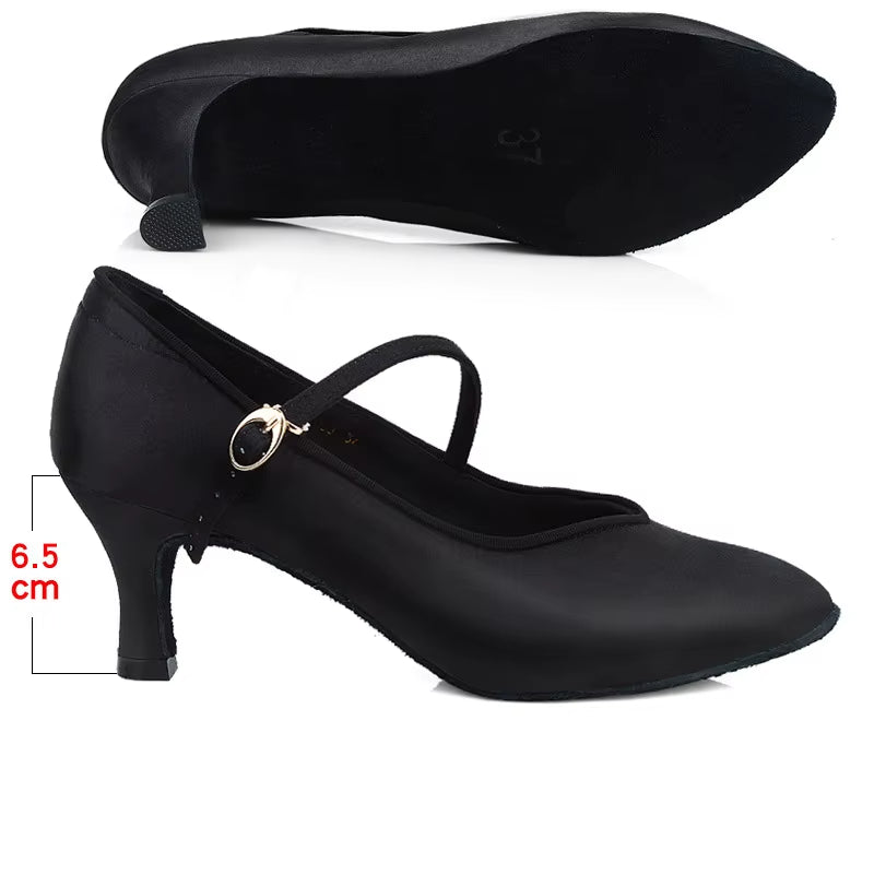 Ballroom Dancing Shoes China Modern Shoes Ladies Middle Heels Soft Soles Shoes Ladies Fur Soles Walt...