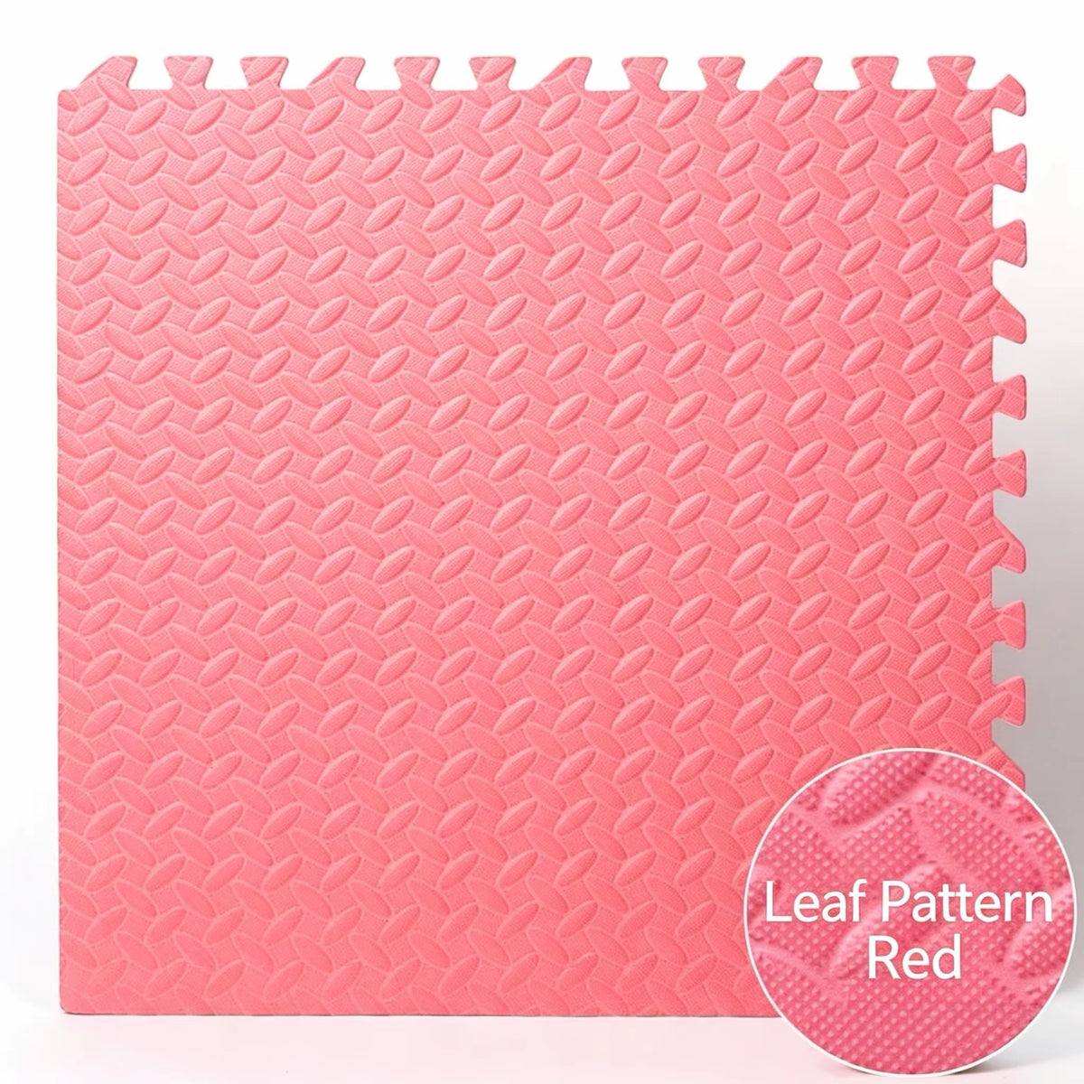 Transform Your Workout Space with Leaf Embossed Interlocking Foam Tiles - 60cm x 30cm EVA Exercise Mats for Judo, Wrestling, and Taekwondo Training!