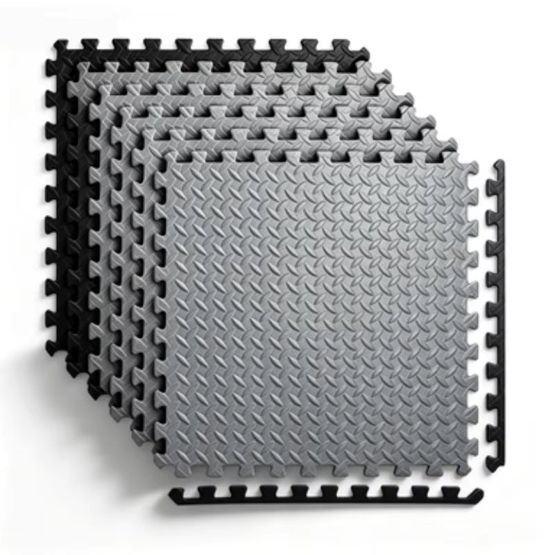 Transform Your Workout Space with Leaf Embossed Interlocking Foam Tiles - 60cm x 30cm EVA Exercise Mats for Judo, Wrestling, and Taekwondo Training!