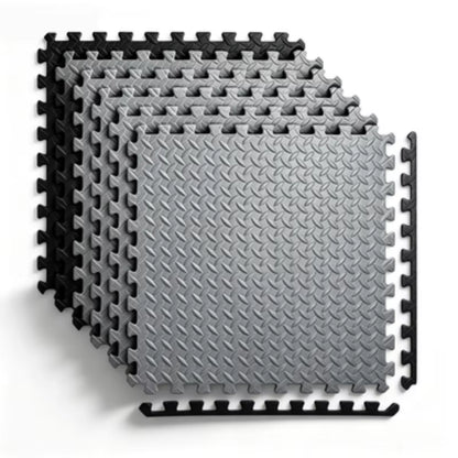 Transform Your Workout Space with Leaf Embossed Interlocking Foam Tiles - 60cm x 30cm EVA Exercise Mats for Judo, Wrestling, and Taekwondo Training!