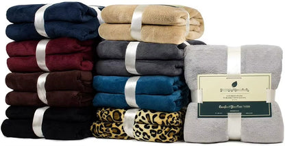 Indulge in Comfort: Luxurious 250 GSM Plush Flannel Kangaroo Pocket TV Throw Blanket with Sleeves