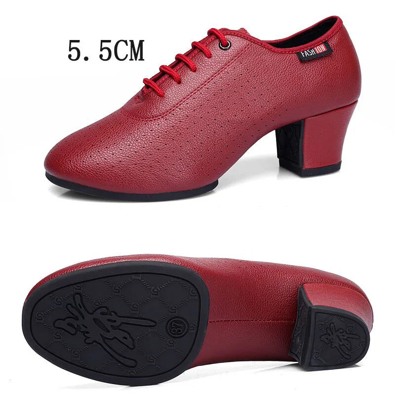 Elevate Your Dance Moves with Stylish Women's Latin Dance Shoes - 5.5cm Heels for Salsa, Jazz & Ballroom - Unmatched Comfort with Soft Sole