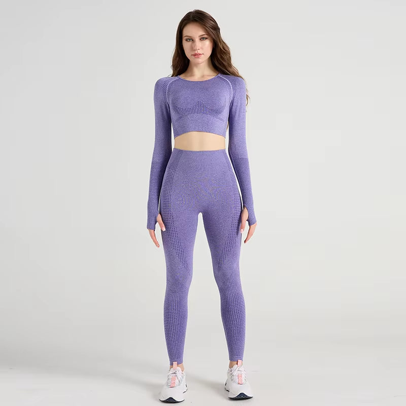 Elevate Your Workout with Our 5-Piece Seamless Yoga Set for Women – Ultimate Comfort and Style