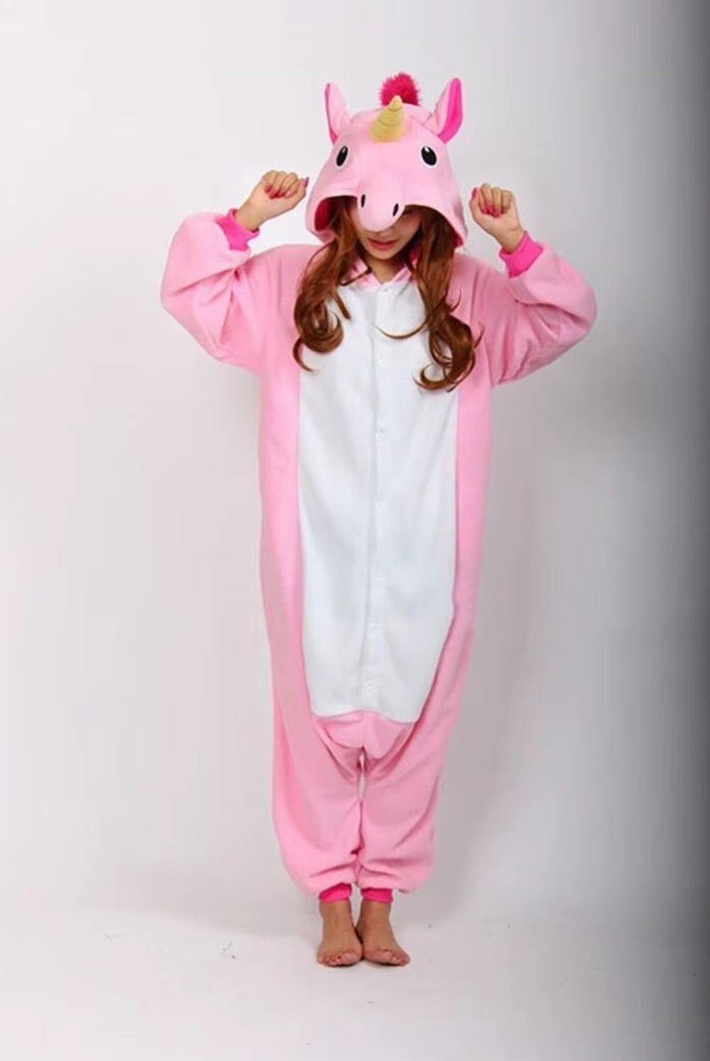 Cozy Unicorn Kigurumi Onesie - Hooded Pajamas for Kids and Adults - Perfect Winter Sleepwear!