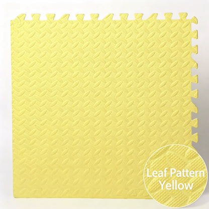 Transform Your Workout Space with Leaf Embossed Interlocking Foam Tiles - 60cm x 30cm EVA Exercise Mats for Judo, Wrestling, and Taekwondo Training!