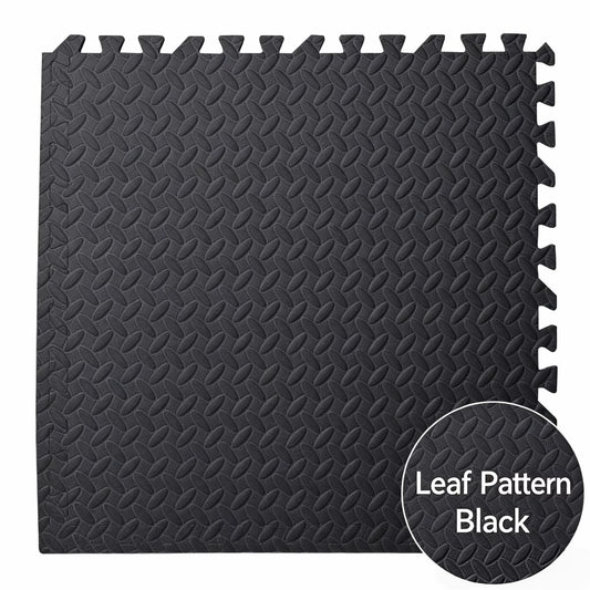 Transform Your Workout Space with Leaf Embossed Interlocking Foam Tiles - 60cm x 30cm EVA Exercise Mats for Judo, Wrestling, and Taekwondo Training!
