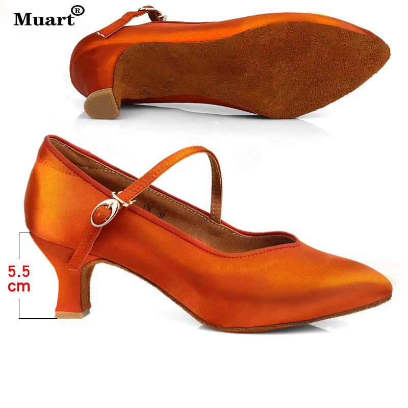 Ballroom Dancing Shoes China Modern Shoes Ladies Middle Heels Soft Soles Shoes Ladies Fur Soles Walt...