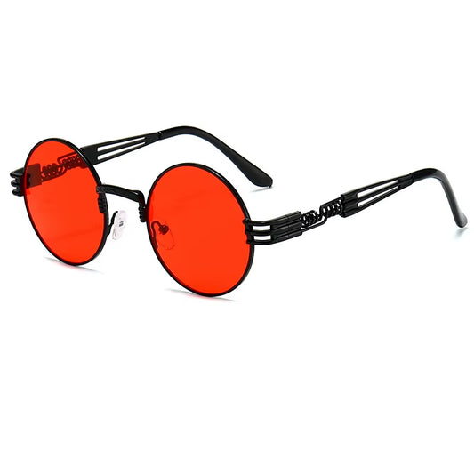 Comfortable UV400 Protection Travel & Photography Eyewear for Men Women New Steampunk Round-Framed S...