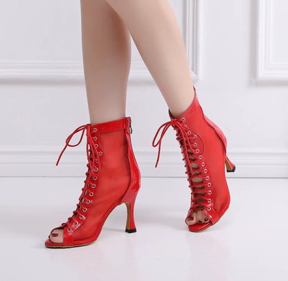 Elevate Your Dance with the HIPPOSEUS 7207 High-End Latin Dance Shoes - Stylish Mesh Upper and Customizable Colors