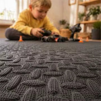 Transform Your Workout Space with Leaf Embossed Interlocking Foam Tiles - 60cm x 30cm EVA Exercise Mats for Judo, Wrestling, and Taekwondo Training!