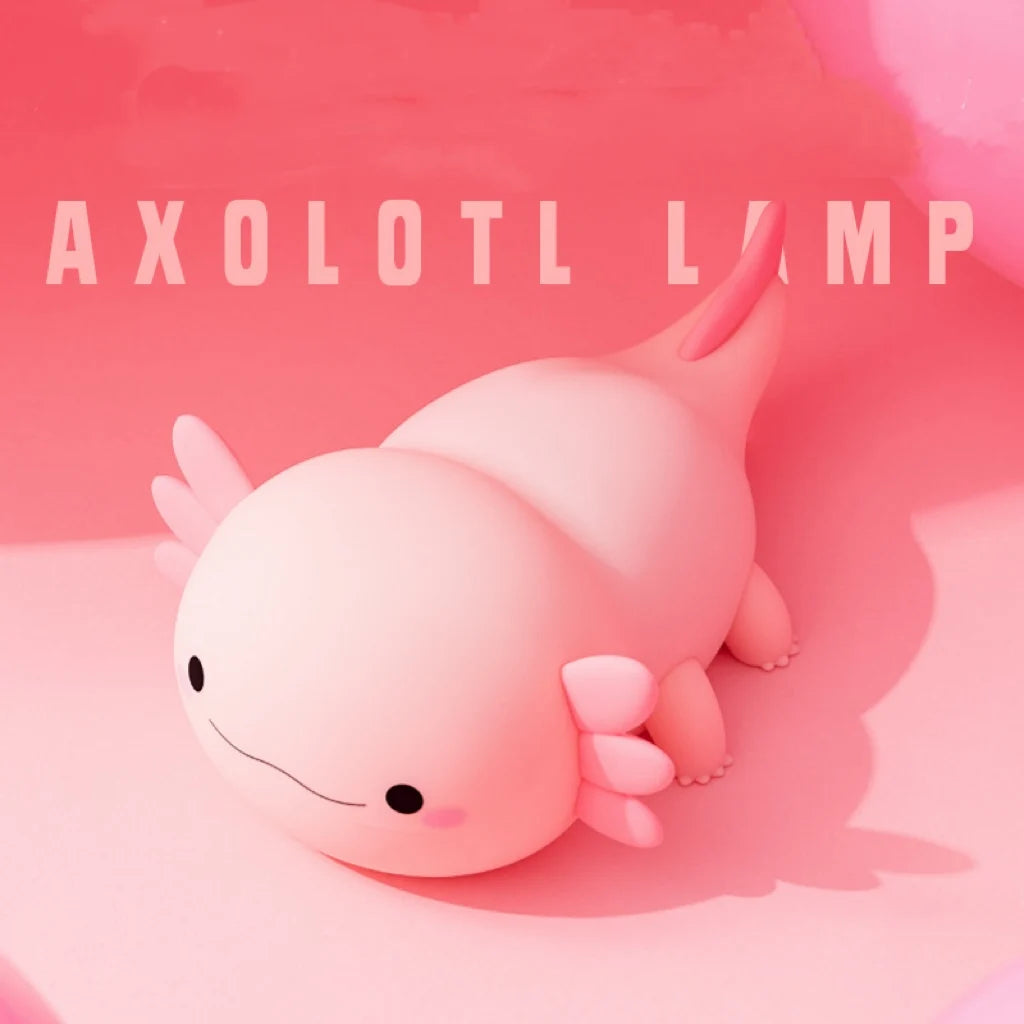 Stock Available Novelty Cute Colorful Touch Control Soft Sili Cone Lamp Dimmable Axolotl Night Light...