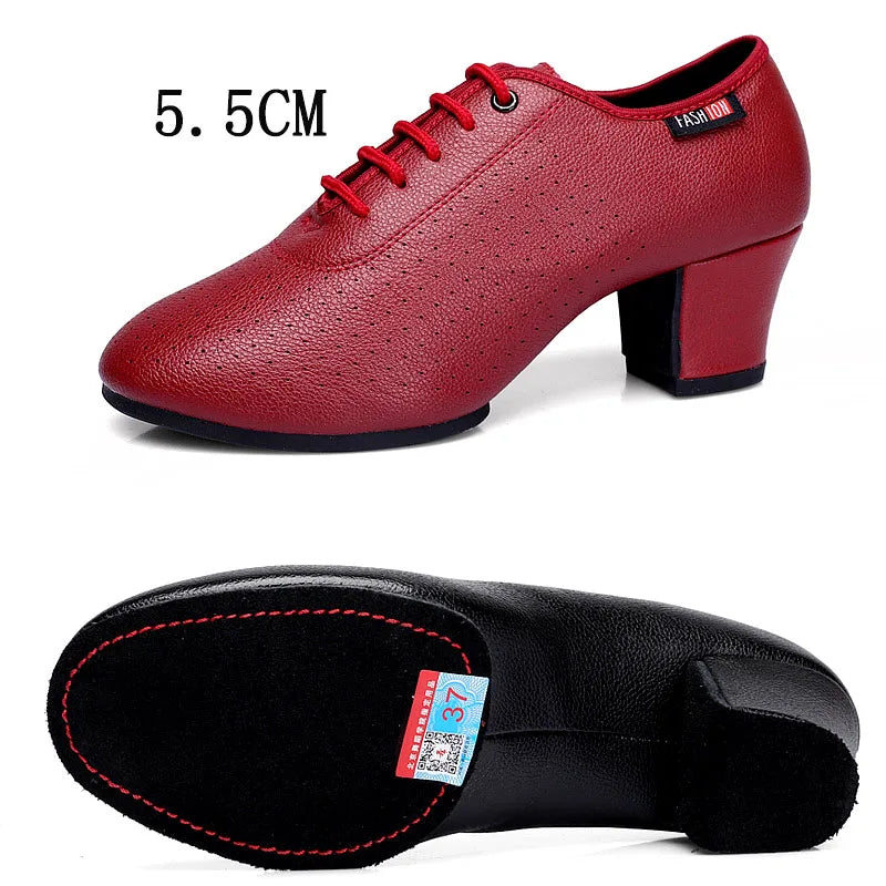 Elevate Your Dance Moves with Stylish Women's Latin Dance Shoes - 5.5cm Heels for Salsa, Jazz & Ballroom - Unmatched Comfort with Soft Sole