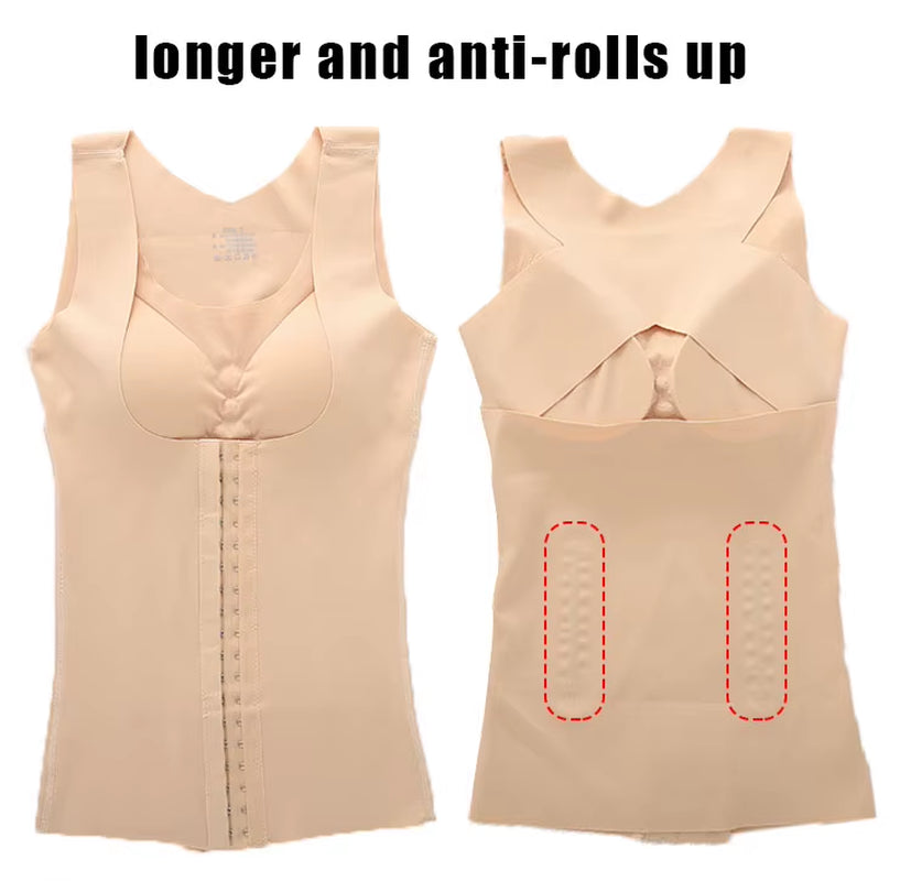 Elevate Your Silhouette: 3-in-1 Push-Up & Shape Breathable Waist Slimming Control Buttoned Bra Shapewear for Women