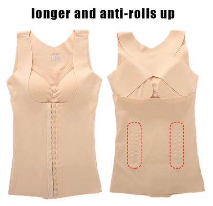 Elevate Your Silhouette: 3-in-1 Push-Up & Shape Breathable Waist Slimming Control Buttoned Bra Shapewear for Women