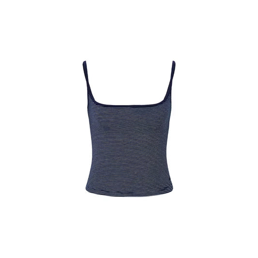 Womens Striped Camisole Tank Top Slim Fit Spaghetti Strap Sexy Crop Top Stretch Casual Basic Summer ...