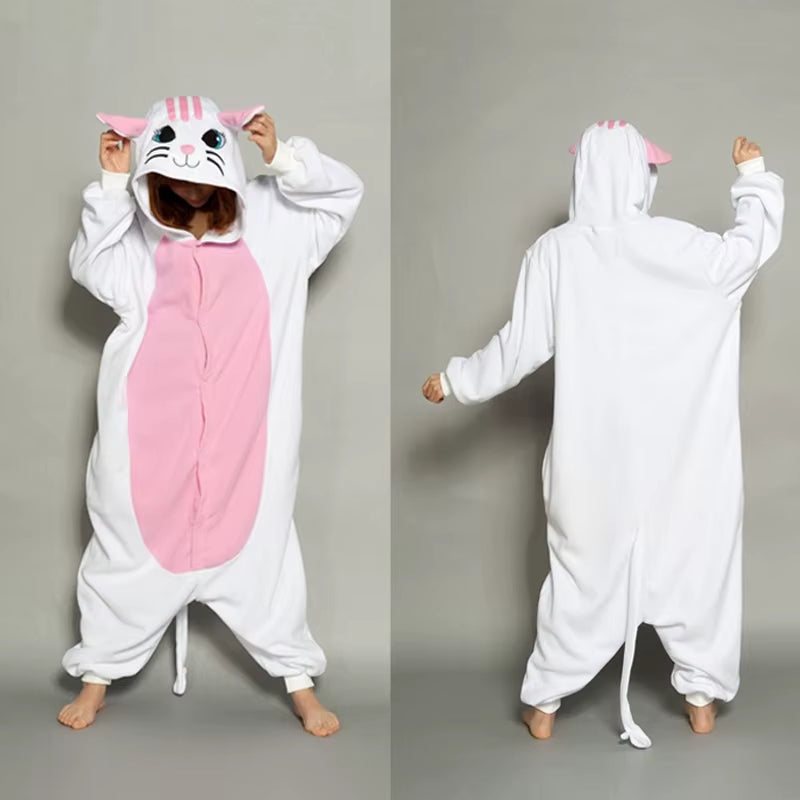 Cozy Unicorn Kigurumi Onesie - Hooded Pajamas for Kids and Adults - Perfect Winter Sleepwear!