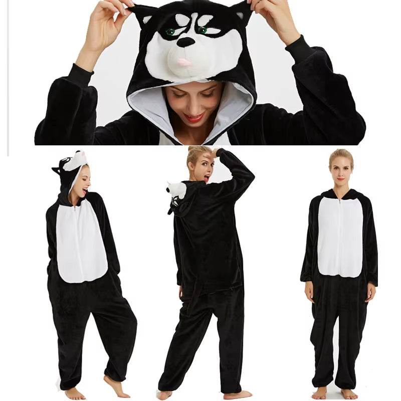 Cozy Unicorn Kigurumi Onesie - Hooded Pajamas for Kids and Adults - Perfect Winter Sleepwear!