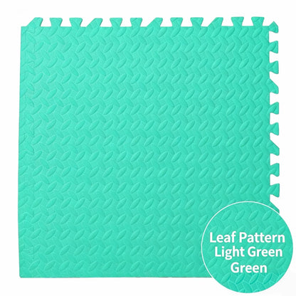 Transform Your Workout Space with Leaf Embossed Interlocking Foam Tiles - 60cm x 30cm EVA Exercise Mats for Judo, Wrestling, and Taekwondo Training!