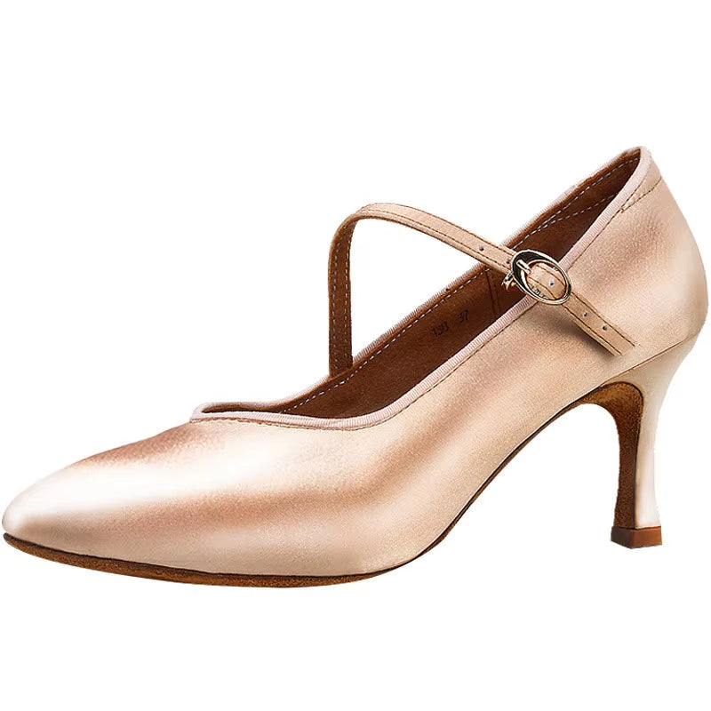 Ballroom Dancing Shoes China Modern Shoes Ladies Middle Heels Soft Soles Shoes Ladies Fur Soles Walt...