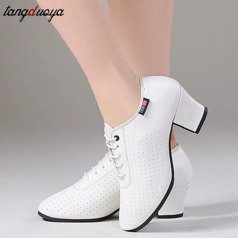 Elevate Your Dance Moves with Stylish Women's Latin Dance Shoes - 5.5cm Heels for Salsa, Jazz & Ballroom - Unmatched Comfort with Soft Sole
