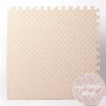 Transform Your Workout Space with Leaf Embossed Interlocking Foam Tiles - 60cm x 30cm EVA Exercise Mats for Judo, Wrestling, and Taekwondo Training!